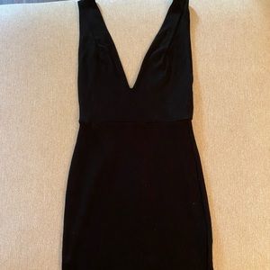 Topshop Deep V Little Black Dress